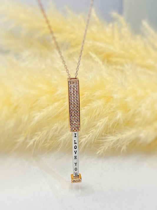 "I Love You" Pendant Necklace