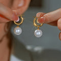 18K Gold-Plated Elegant Beaded Earrings