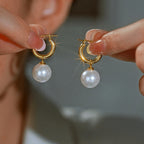 18K Gold-Plated Elegant Beaded Earrings
