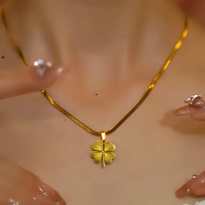 18K Gold Plated Clover Necklace