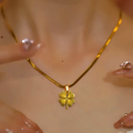 18K Gold Plated Clover Necklace