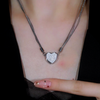 14K Gold-Plated Magnetic Bling Heart Necklaces