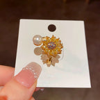 18K Gold Plated Adjustable Rotating Sunflower Rings