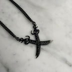 Double Zulfiqar Sword Necklace