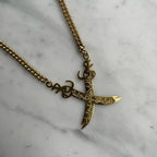 Double Zulfiqar Sword Necklace