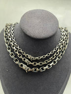 Dragon Necklace Men's Necklace Silver Necklace Chunky Necklace Cable Chain Silver 925 Oxidized Silver Chain