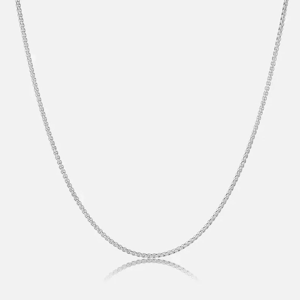 Custom Men's Chain Necklace, Personalized Men's Silver Necklace, Waterproof Jewelry For Men, Engraved Boyfriend Gift, Husband Gift, Dad Gift