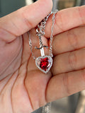 Heart and Sword Couple Necklace