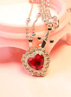 Heart and Sword Couple Necklace